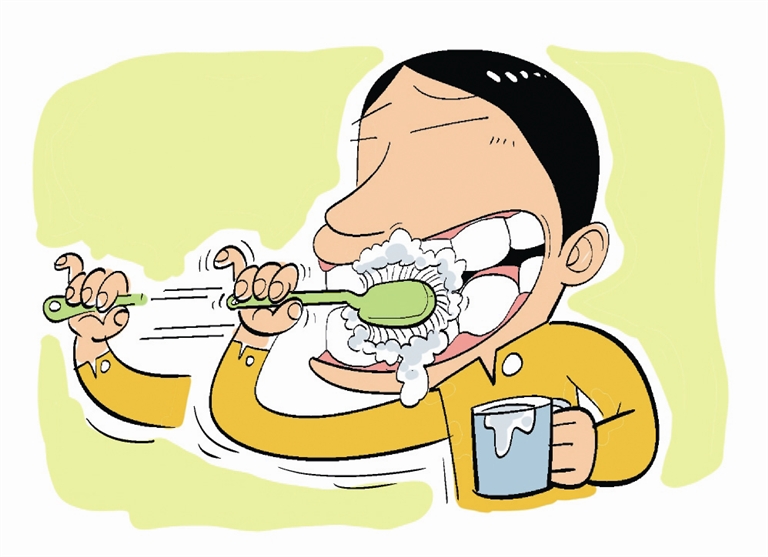 饭后刷牙
